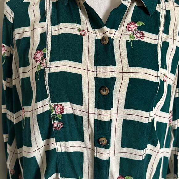 Free People |  Window To My Heart Button Down Shirt Size M - Picture 3 of 9